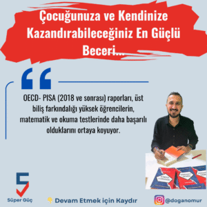 "Çocuğunuza ve kendinize kazandırabileceğiniz en güçlü beceri" — paylaşım kartı 1/7